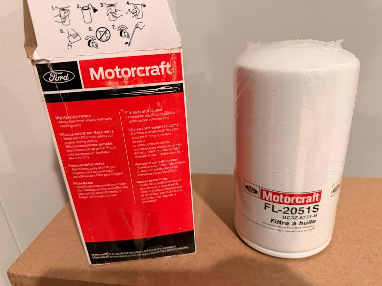 Motorcraft FL2051S Original Equipment Oil Filter Fits select: 2011-2022 FORD F2