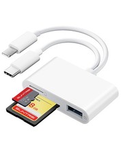 SD Card Reader for iPhone iPad Camera with USB C, Dual Card Slot USB 3.0 Memo...