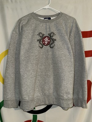 Vintage Y2K BUM Equipment Sweatshirt Large Gray Dragons Crewneck JNCO