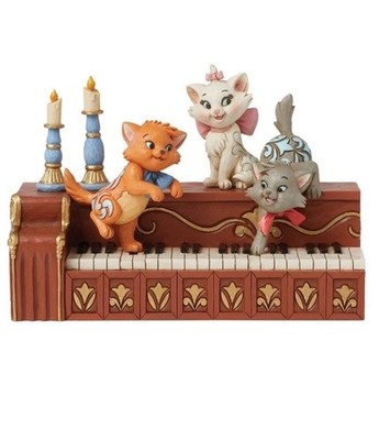 Paws at Play Aristocats Kätzchen am Klavier Figur Disney Traditions Neu im Karton