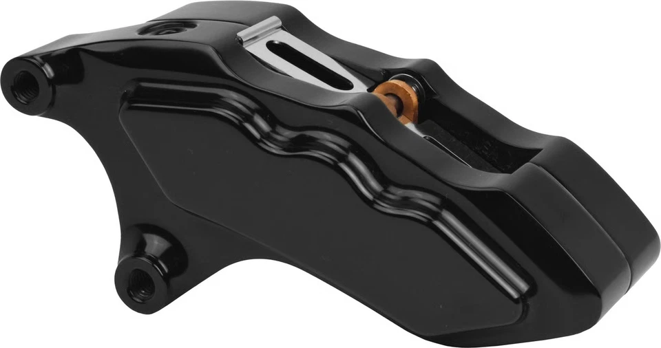 Pinza de freno delantera izquierda Hawg Halters Inc Direct atornillable de 6 pistones - negro anodiz Foto 4 de 4