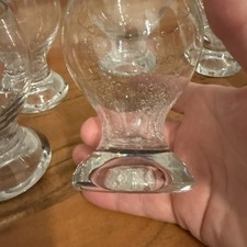 6 Glashütte Eisch Silberperle Cognacglaser Whiskyglaser Collier Handarbeit 70er