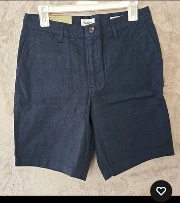 NWT Goodfellow & Co Flat Front Shorts 30 Mens Slim 9'' Navy The Every Wear Short