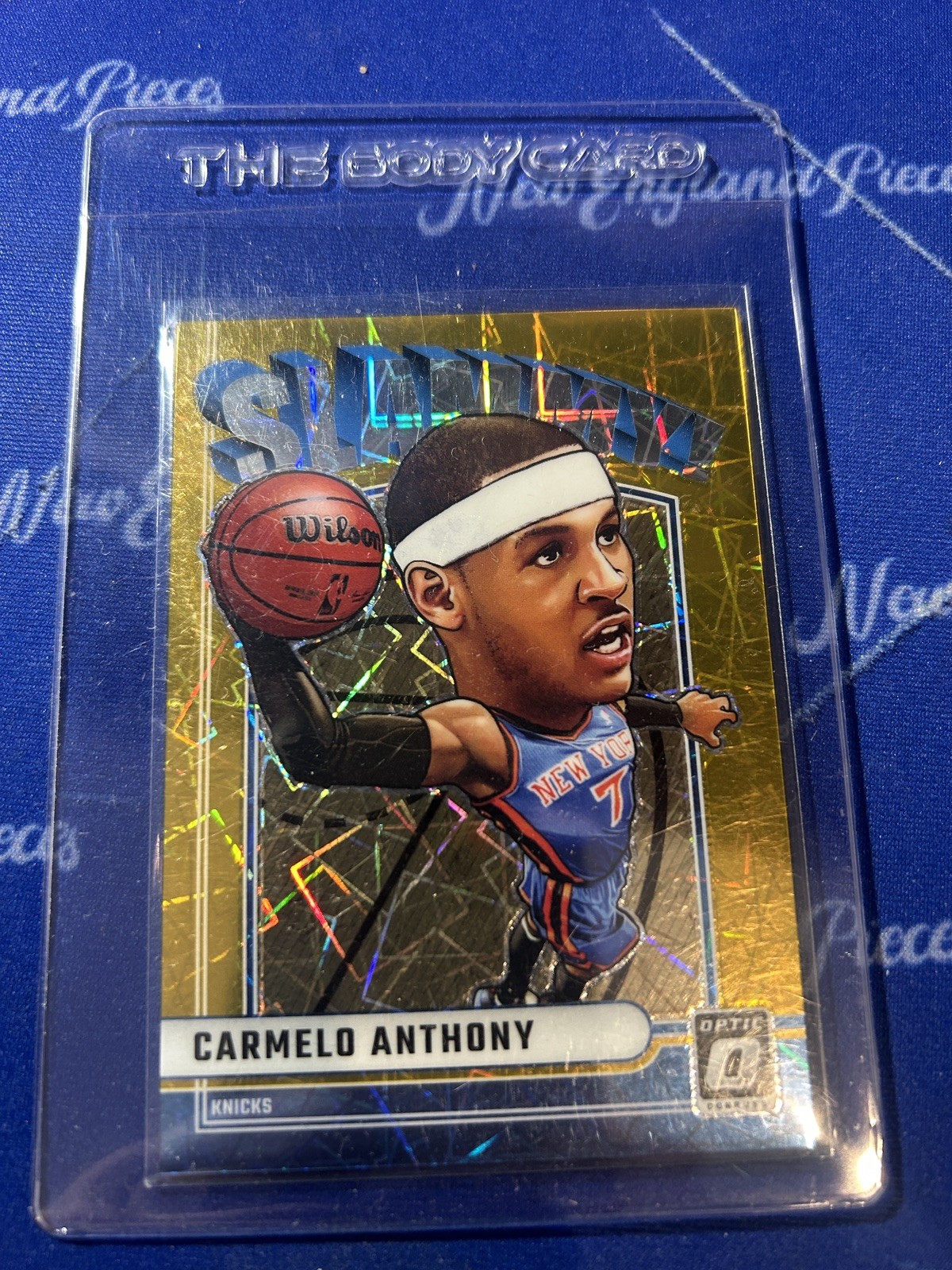 CARMELO ANTHONY 2024-25 PANINI DONRUSS OPTIC #29 SLAMMY! GOLD /10 PRIZM KNICKS