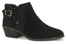 Vince Camuto Pamma Black Suede Ankle Bootie, Women Size 6, NEW
