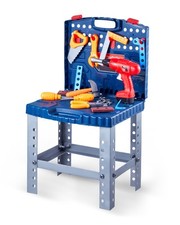 VEVOR Établi à Outils Enfants 56 Pièces avec Jouet Perceuse Électrique Réaliste
