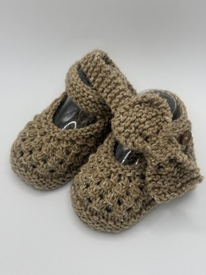Babyschuhe Handarbeit mit passendem Stirnband