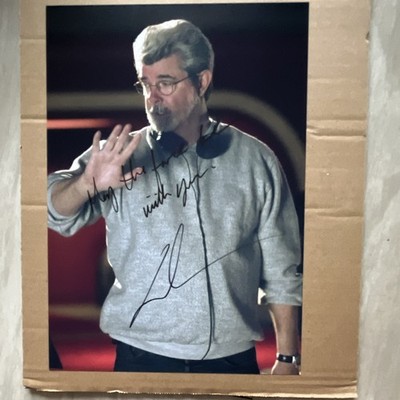 George Lucas May the Force be With You Signed Poster with COA