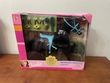New 1999 Brushable Beauties Sunflower Barbie Doll Horse! Mattel 67022 Box Damage