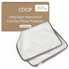 Coop Home Goods Ultra-Tech Waterproof Cut-Out Pillow Queen, White