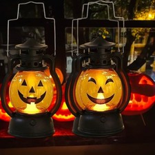 Halloweens Pumpkin Light Decoration Battery Powered LED Warm Glows Plastic