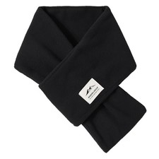 Polar Fleece Warm Short Scarf for Men Women for Winter Cold Weather Soft Black