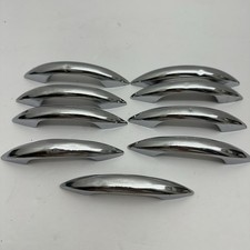 Vintage Chrome Cabinet Drawer Handles Pulls Kitchen Lot Of 9 w Screws Lot 3