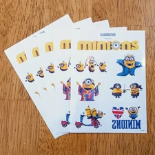 Illumination Minions Temporary Tattoos 5 Sheets Of Tattoos