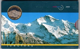 Kursmünzensatz KMS Schweiz 2005 mit 10 Franken Jungfrau
