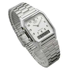 Brand New AQ-230A-7B CASIO Watch ORIGINAL Retro Vintage Digital White