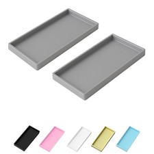 Vanity and Bathroom Tray, 7.7" ABS Countertop Organizer,Waterproof Vanity Tra...