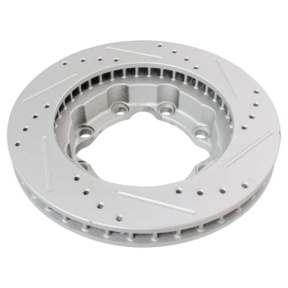 Performance Brake Rotor Drilled Slotted Coated Front Pair for GM Truck - Image 2 of 4