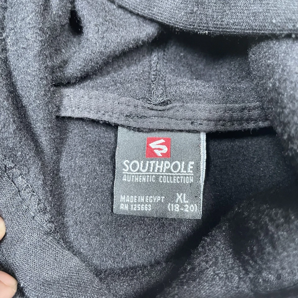 Черный пуловер толстовка с капюшоном Y2K Southpole Boys' Skull Flower размер XL  - Изображение 3 из 4