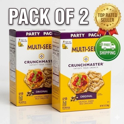 Crunchmaster Gluten-Free Multi-Seed Crackers 7 oz Original Pack of 2 Box