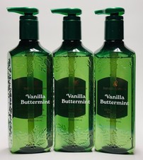 3 Bath  Body Works VANILLA BUTTERMINT Cleansing Gentle Gel Hand Soap Wash