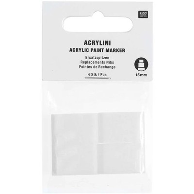 Ersatzspitzen Acrylini Marker XL, 15 mm 4 Stk | Header + Platiktüte | 2024