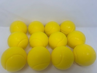 E-Deals 70 mm Tennisbälle aus weichem Schaumstoff/Schwamm - 12er Pack gelb