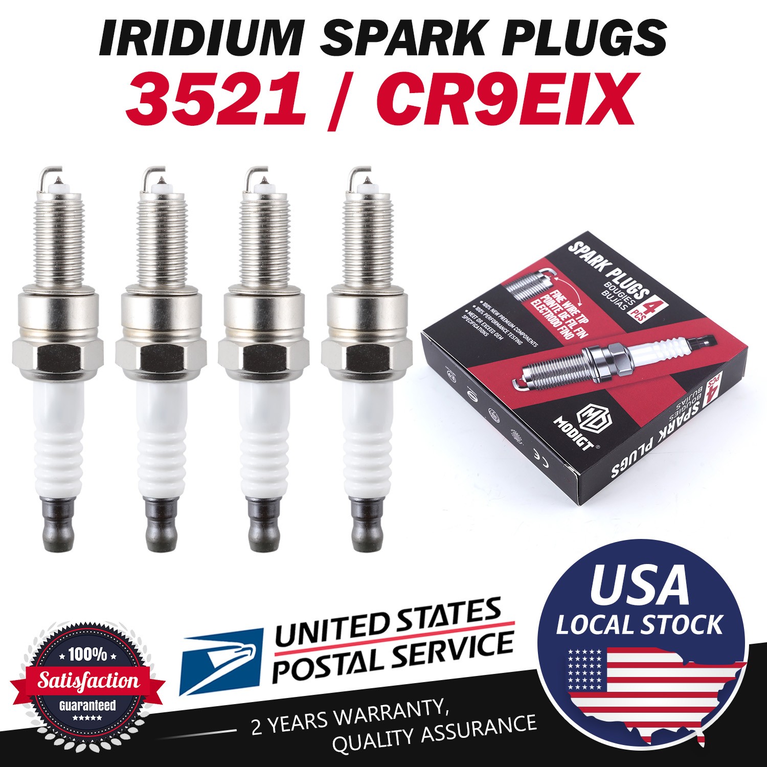 Fit NGK For MV Agusta Brutale 910 R 2007 Spark Plug IX Iridium Box of 4 CR9EIX