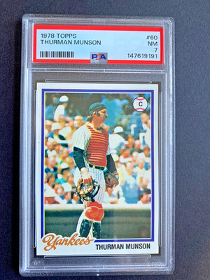 1978 Topps THURMAN MUNSON #60 New York Yankees PSA 7