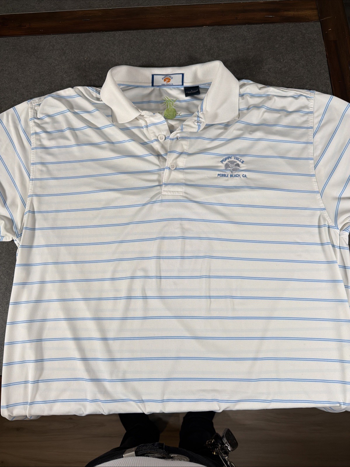 Poppy Hills Pebble Beach EcoTec Polo Golf Shirt Size Large