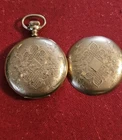 Antique Waltham Pocket Watch for Repair-Art Nouveau Bird Case Dial Gold Details