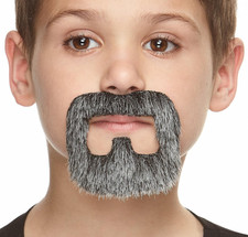 Self Adhesive Inmate Fake Beard Goatee for Kids, Novelty, Small False Facial ...