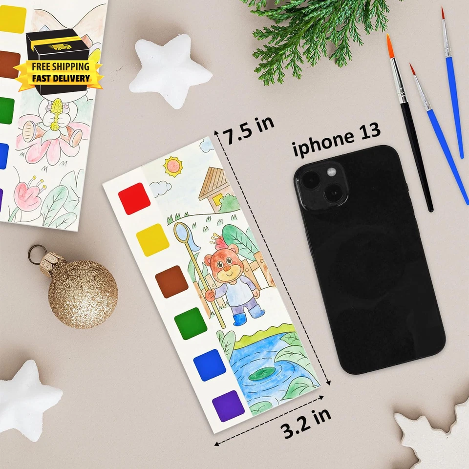 20 Favores de Fiesta de Arte para Niños de 4 a 8 Años, Animales Acuarela Pintura Boo Foto 2 de 4