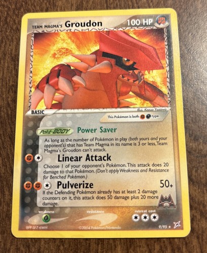 Pokémon Team Magma's Groudon 100 HP Team Magma vs Team Aqua 9/95 Nintendo 2004