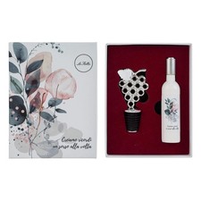 Set 2 Pezzi ACCESSORI VINO - Sorsi D'amore in scatola regalo BOMBONIERA 1GTS