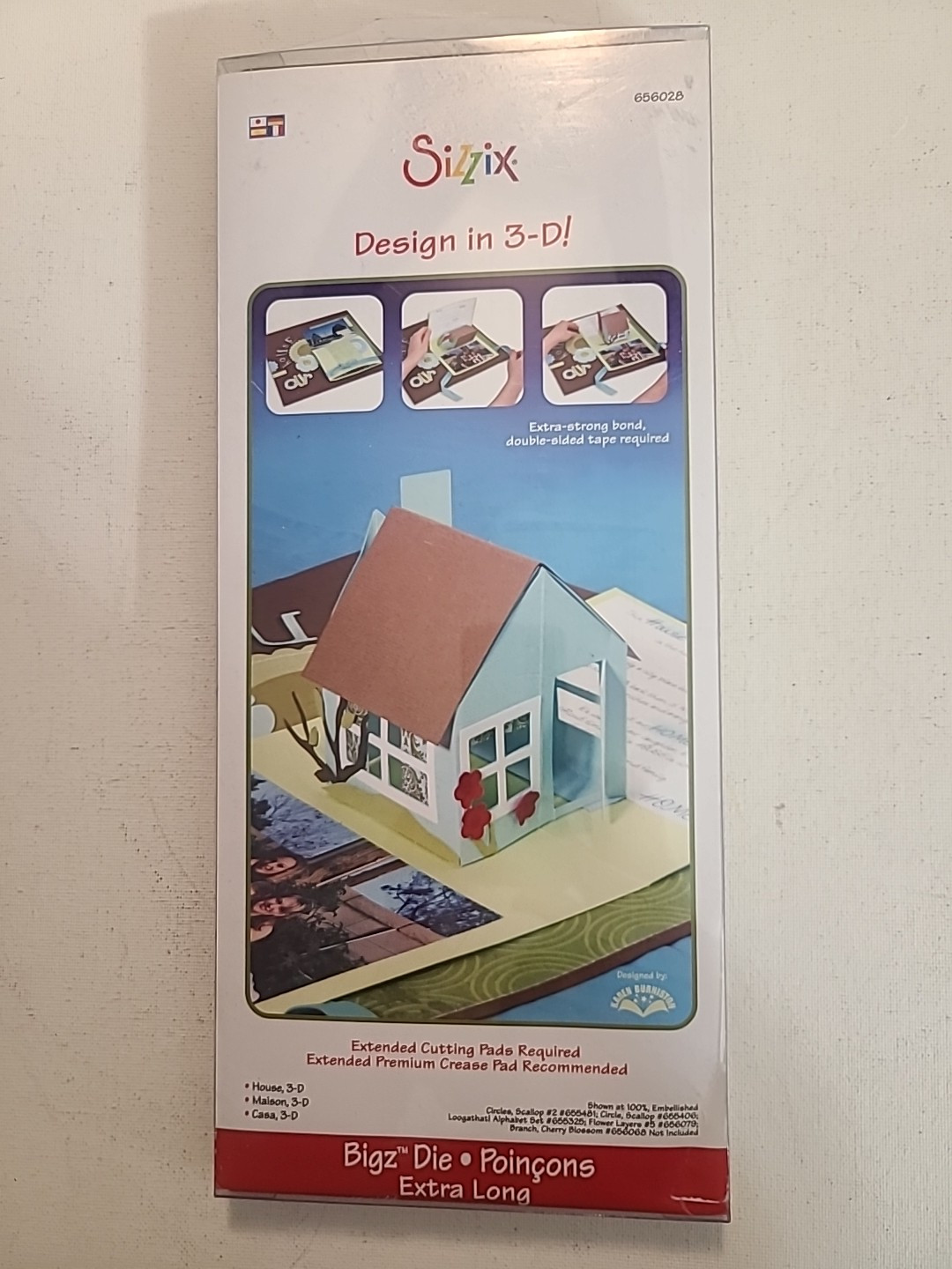 как выглядит Sizzix Bigz XL Die Design in 3D 656028 House 3D Greeting Card Pop Up EXCELLENT фото