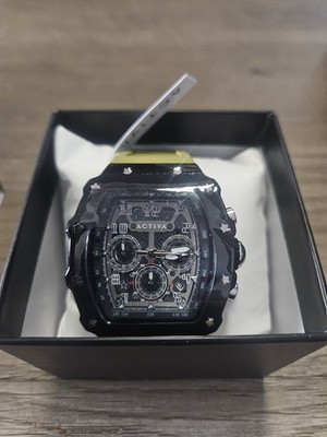 Activa X Invicta ACW2305-011 Skeleton Dial 44.3mm Men's Watch Green NIB/MSRP$149