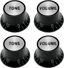 Plastic Top Hat Style 2 Volume and 2 Tone Speed Control Knobs Set for Gibson Les