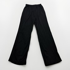 Vintage 1970 Black High Waisted Wide Leg Stretchy Pants Size Small Leisure Pants