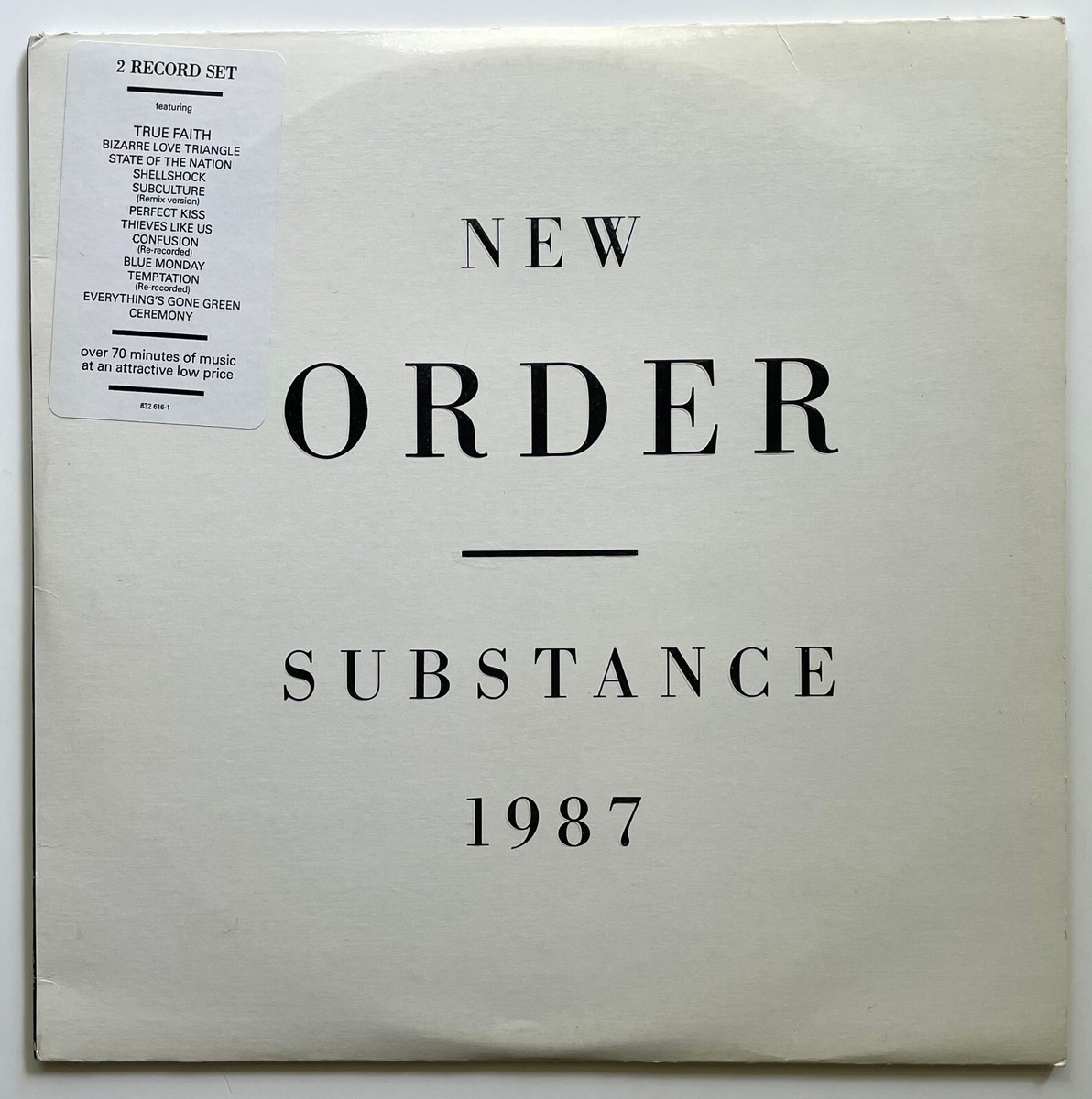 Substance 1987 on Black vinyl and Electronic Get The Message The