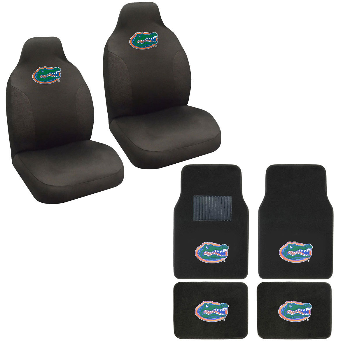 New NCAA Florida Gators Car Truck Seat Covers & Front Back Carpet Floor