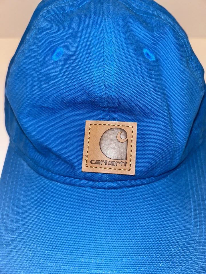 Sombrero Carhartt Azul Lona Logo Bordado Ajustable Ropa de Trabajo AH0289 Foto 3 de 4