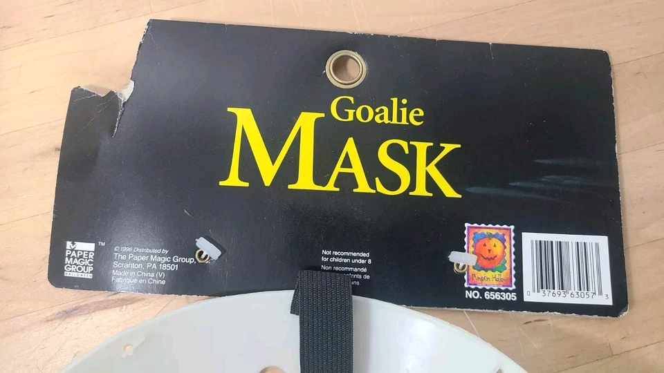 Máscara de portero de hockey Jason de colección 1996 Paper Magic Halloween viernes 13 nueva con etiquetas Cor Foto 4 de 4