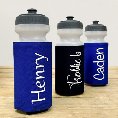 Personalisierte Kinder Trinkflasche und Halter | Back To School | Kinderflasche