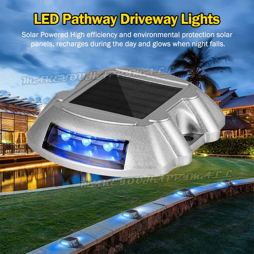 8x Solar Driveway Lights Deck Pathway Lights Solar Dock LED Light Safety Light - Picture 2 of 16