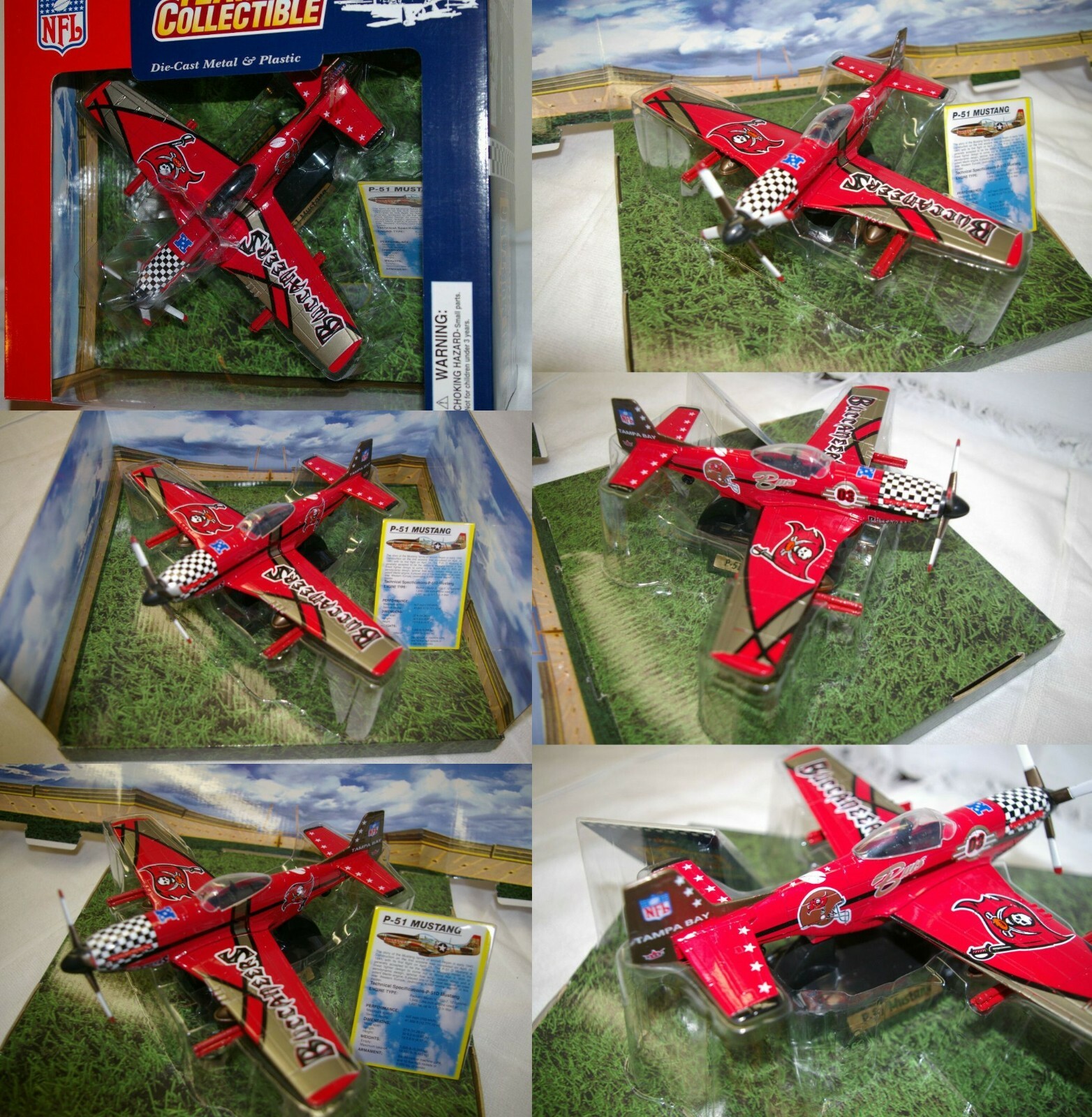 Tampa Bay Buccaneers P 51 Mustang Plane Metal Die Cast Scale 1 48 For Sale Online