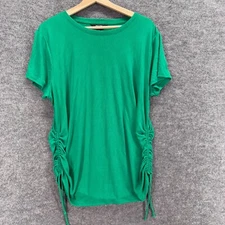 Simply Vera Vera Wang T-Shirt Women 2XL Green Short Sleeve Round Neck Casual
