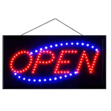 OPEN LED Sign Animated Motion Electric Display Board Business Light w/ ON/OFF