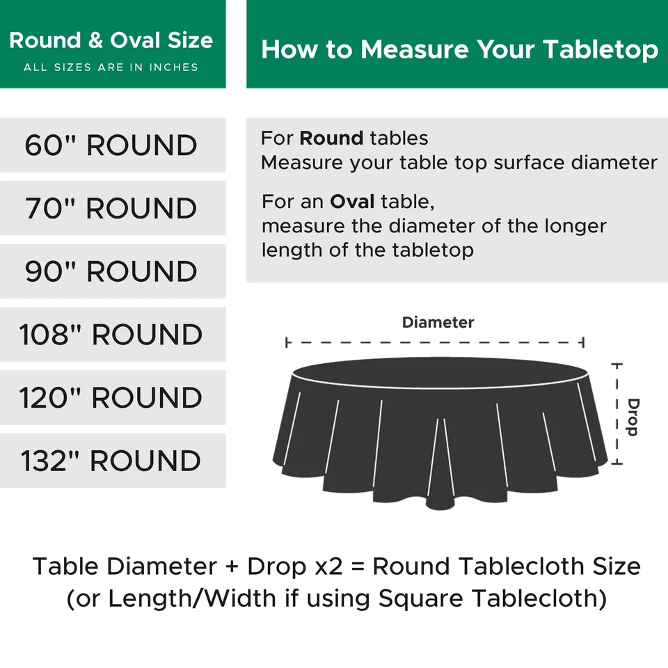 Textured Fabric Tablecloths Round 60 Inches for Tables' Diameters from 20" to... - Image 3 of 4
