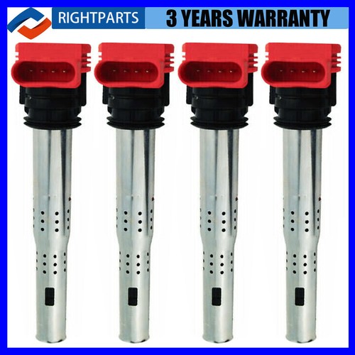 Set of 4 Ignition Coil Pack 06E905115E For Audi A4 A5 R8 & VW Golf GTI 2.0T FSI eBay